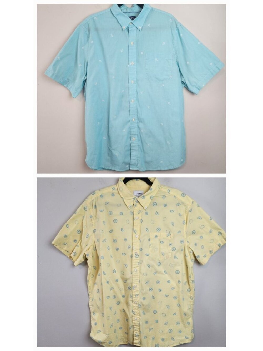 Men's short sleeve button down shirts bundle Chaps Sonoma sz XL summer beach